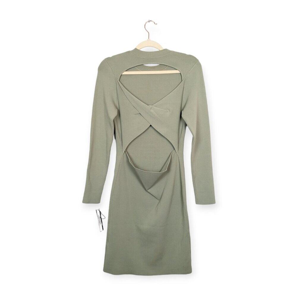 NWT Alice + Olivia Sage Two Way Estelle Twist-Back Mini Dress - Picture 2 of 10